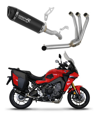 Yamaha Tracer 9 / GT 2021 - 2024 Full Exhaust System Collector Silencer HP6 BLACK + dB killer medium