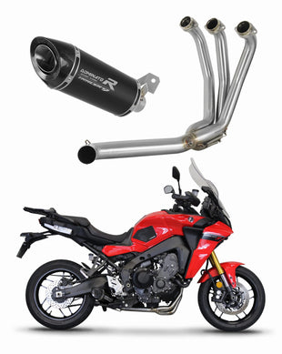 Yamaha Tracer 9 / GT 2021 - 2024 Full Exhaust System Collector Silencer HP8 BLACK + dB killer medium
