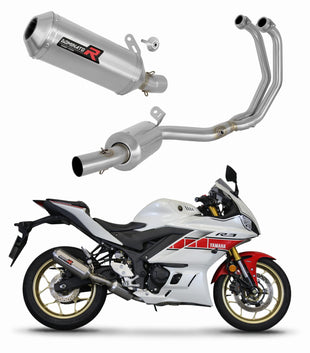 Yamaha YZF-R3 2019 - 2024 Full Exhaust System Collector Silencer OV G2 + dB killer medium