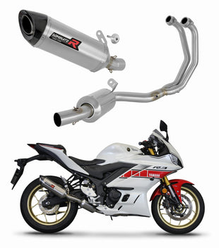 Yamaha YZF-R3 2019 - 2024 Full Exhaust System Collector Silencer HP8 + dB killer medium