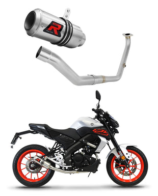 Yamaha MT 125 2021 - 2024 Full Exhaust System Collector Silencer GP + dB killer medium