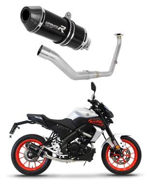 Yamaha MT 125 2021 - 2024 Full Exhaust System Collector Silencer HP3 BLACK + dB killer medium