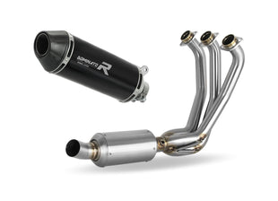 Yamaha XSR 900 2022 - 2023 Low Level EX Full Exhaust System Collector Silencer HP3 BLACK + dB killer