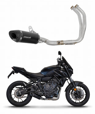 Yamaha MT 07 2021 - 2024 Full Exhaust System Collector Silencer HP8 BLACK + dB killer