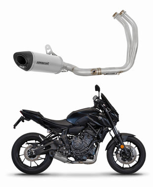 Yamaha MT 07 2021 - 2024 Full Exhaust System Collector Silencer HP8 Titanium + dB killer