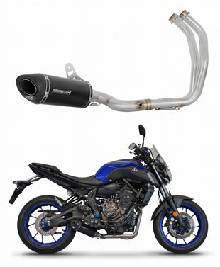 Yamaha MT 07 2014 - 2020 Full Exhaust System Collector Silencer HP8 BLACK + dB killer