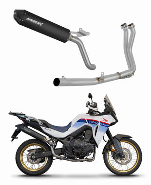 Honda XL 750 TRANSALP 2023 Full Exhaust System Collector Silencer MX2 BLACK + dB killer