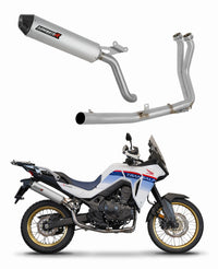 Honda XL 750 TRANSALP 2023 Full Exhaust System Collector Silencer MX2 + dB killer 20 m.