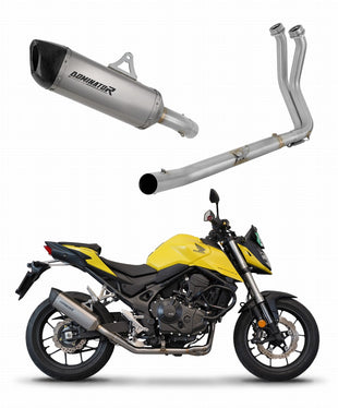 Honda CB 750 Hornet 2023 Full Exhaust System Collector Silencer Titanium HP6 + dB killer medium