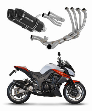 Kawasaki Z1000 2010 - 2013 Full Exhaust System Collector Silencer HP1 BLACK + dB killer