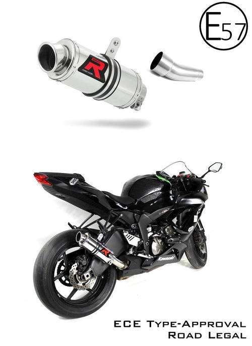 Kawasaki ZX6R 636 2009 - 2020 EU Approved Exhaust Silencer GP1