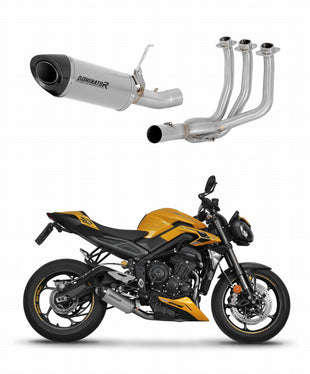 Triumph STREET TRIPLE 765 S / R / RS 2023 - 2024 Full Exhaust System Collector Silencer Titanium HP8 + dB killer