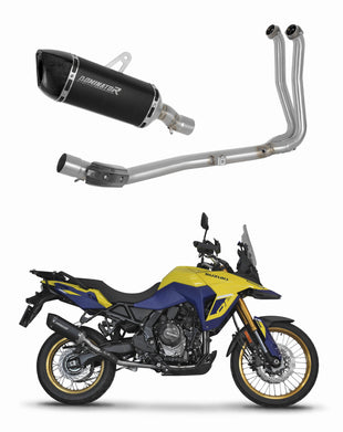 Suzuki V-Strom 800 SE / DE 2023 - 2024 Full Exhaust System Collector Silencer HP6 BLACK + dB killer