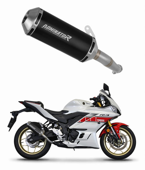 Yamaha YZF-R3 2019 - 2024 Exhaust Silencer Muffler OV G2 BLACK + dB killer medium