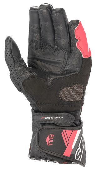 Women Stella SP-8 V3 Gloves - Black White Diva Pink