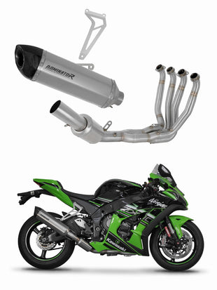 Kawasaki ZX10R 2016 - 2020 Full Exhaust System Collector Silencer Titanium HP5 + dB killer