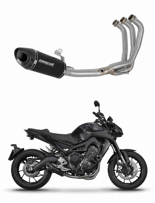 Yamaha MT-09 2013 - 2016 Full Exhaust System Collector Silencer HP8 BLACK + dB killer