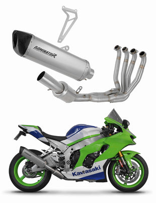 Kawasaki ZX10R / RR 2021 - 2024 Full Exhaust System Collector Silencer Titanium HP6 + dB killer