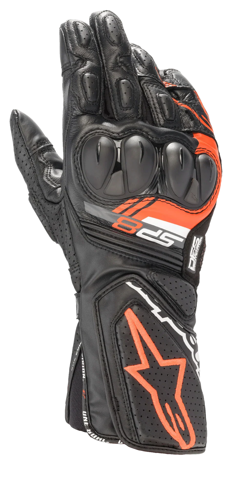 SP-8 V3 Gloves -  Black Red Fluo