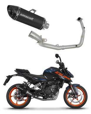 KTM 125 Duke 2024 Full Exhaust System Collector Silencer HP8 BLACK + dB killer