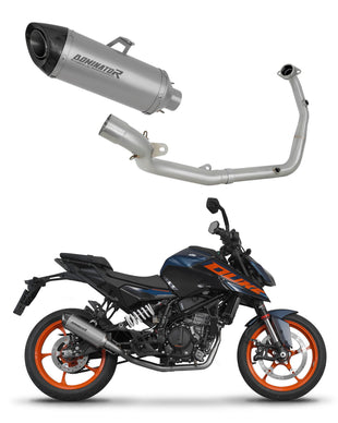 KTM 125 Duke 2024 Full Exhaust System Collector Silencer Titanium HP8 + dB killer