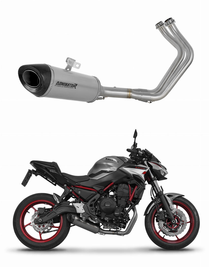 Kawasaki Z650 2023 - 2025 Full Exhaust System Collector Silencer Titanium HP8 + dB killer 20 m.