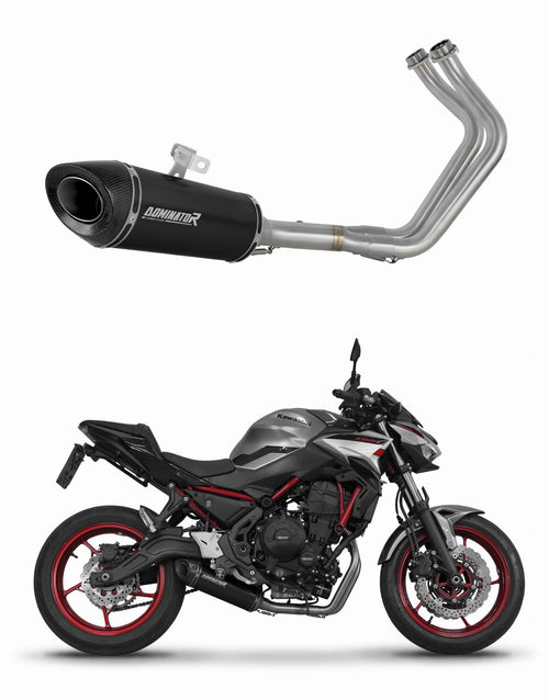 Kawasaki Ninja 650 2023 - 2025 Full Exhaust System Collector Silencer HP8 BLACK + dB killer