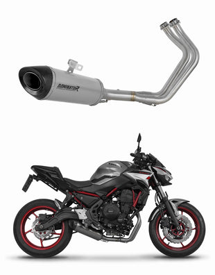 Kawasaki Ninja 650 2023 - 2025 Full Exhaust System Collector Silencer Titanium HP8 + dB killer
