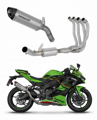 Kawasaki ZX-4R / RR 2023 - 2024 Full Exhaust System Collector Silencer Titanium HP8 + dB killer