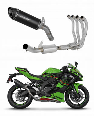 Kawasaki ZX-4R / RR 2023 - 2024 Full Exhaust System Collector Silencer HP8 BLACK + dB killer