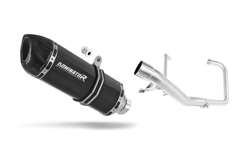 Yamaha YBR 125 2000 - 2008 Full Exhaust System Collector Silencer HP1 BLACK + dB killer