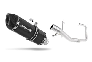 Yamaha YBR 125 2009 - 2018 Full Exhaust System Collector Silencer HP1 BLACK + dB killer