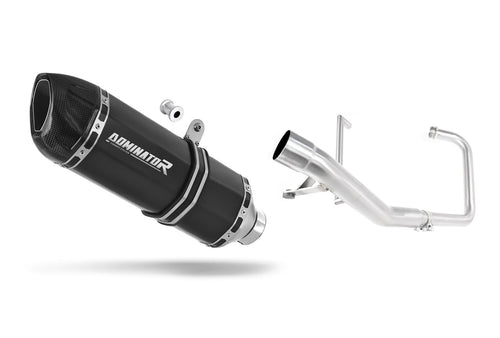Yamaha YBR 125 2009 - 2018 Full Exhaust System Collector Silencer HP1 BLACK + dB killer