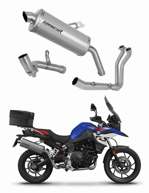 BMW F900GS Adventure 2024 Full Exhaust System Collector Silencer Titanium P7 + dB killer