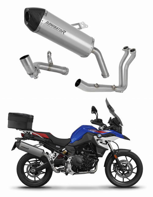 BMW F900GS Adventure 2024 Full Exhaust System Collector Silencer Titanium HP7 + dB killer