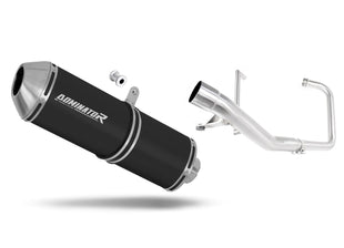 Yamaha YBR 125 2000 - 2008 Full Exhaust System Collector Silencer OVR BLACK + dB killer