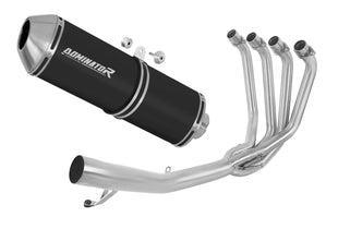 Suzuki GSXF 650 2007 - 2016 Full Exhaust System Collector Silencer OVR BLACK + dB killer