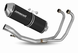 Suzuki GS 500F 2004 - 2014 Full Exhaust System Collector Silencer OVR BLACK + dB killer