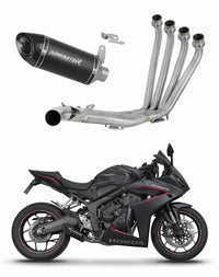 Honda CBR 650 R / E-Clutch 2024 - 2025 Full Exhaust System Collector Silencer HP8 BLACK + dB killer 20 m.