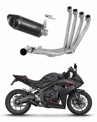 Honda CBR 650 R / E-Clutch 2024 - 2025 Full Exhaust System Collector Silencer HP8 BLACK + dB killer