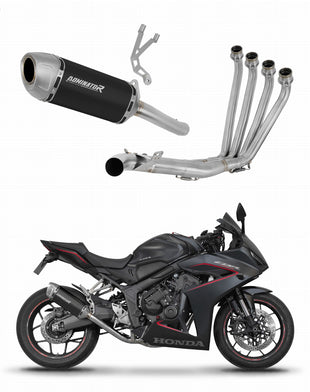Honda CB 650 R / E-Clutch 2024 - 2025 Full Exhaust System Collector Silencer S6 BLACK + dB killer
