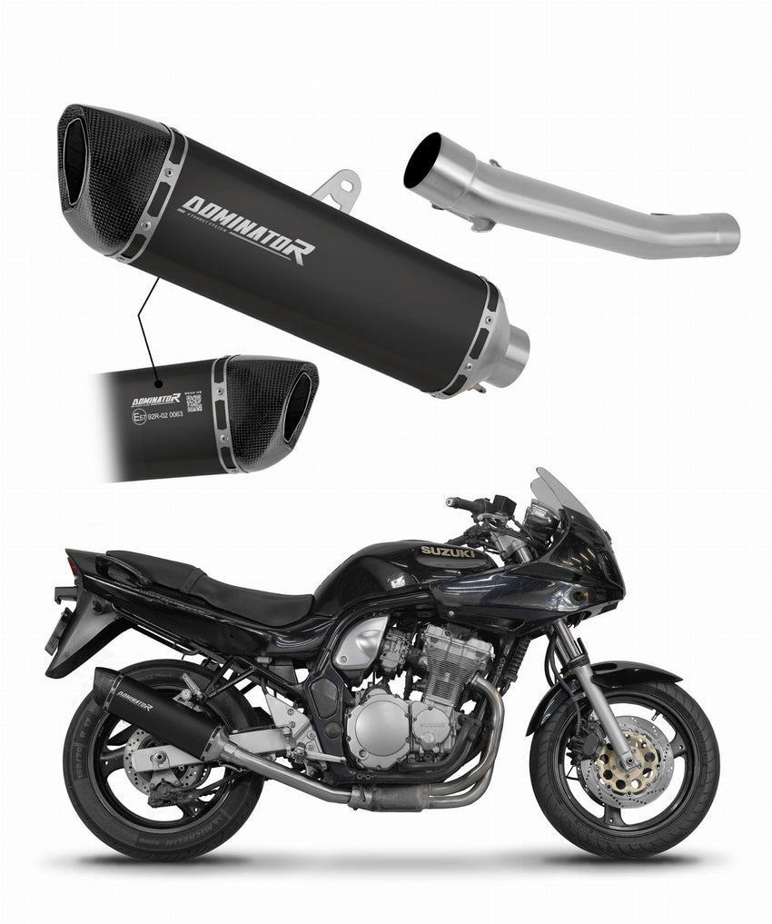 Suzuki GSF BANDIT 1200 1996 - 2000 EU Approved Exhaust Silencer HP6 BLACK 19 m.