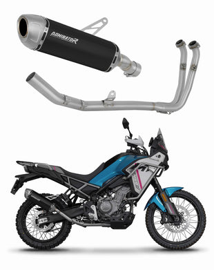 CF MOTO 450 MT 2024 Full Exhaust System Collector Silencer S6 BLACK + dB killer