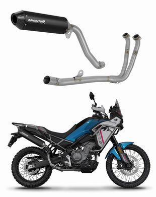 CF MOTO 450 MT 2024 Full Exhaust System Collector Silencer MX2 BLACK + dB killer