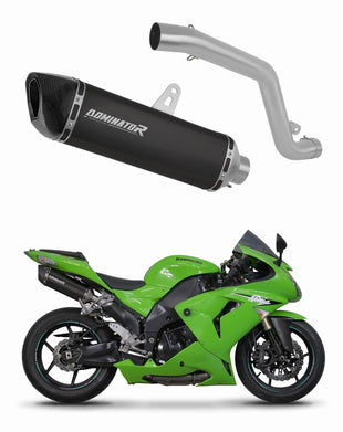Kawasaki ZX10R 2006 - 2007 Right Side Exhaust Silencer Muffler HP6 BLACK + dB killer