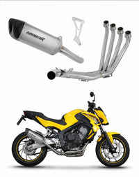 Honda CB 650 F 2014 - 2018 Full Exhaust System Collector Silencer Titanium HP6 + dB killer 20 m.