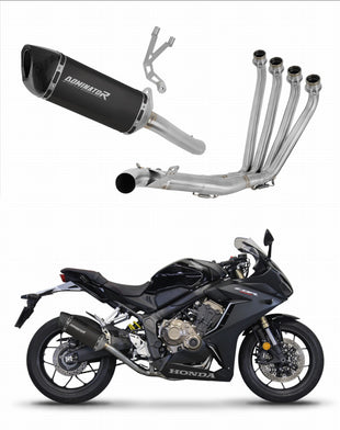 Honda CB 650 R 2019 - 2023 Full Exhaust System Collector Silencer HP6 BLACK + dB killer