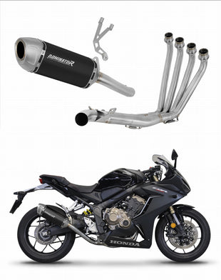 Honda CB 650 R 2019 - 2023 Full Exhaust System Collector Silencer S6 BLACK + dB killer
