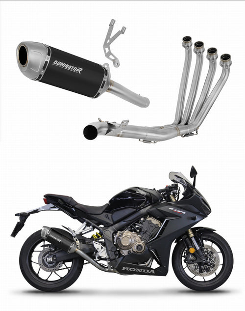 Honda CB 650 R 2019 - 2023 Full Exhaust System Collector Silencer S6 BLACK + dB killer