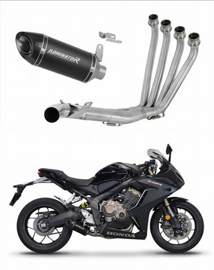 Honda CB 650 R 2019 - 2023 Full Exhaust System Collector Silencer HP8 BLACK + dB killer